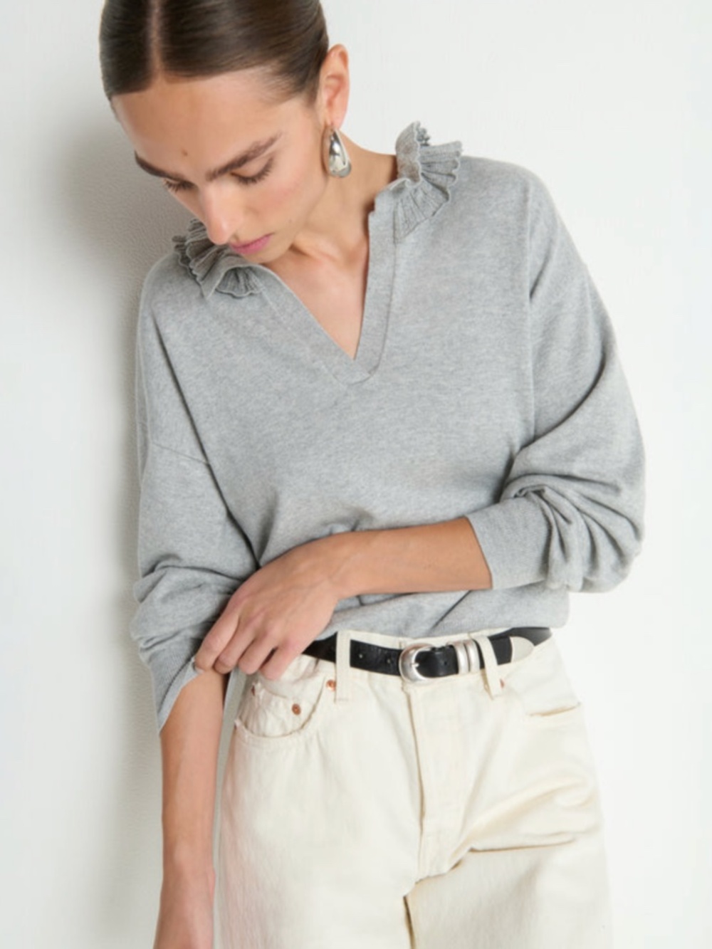 Winona Sweater ~ Heather Grey